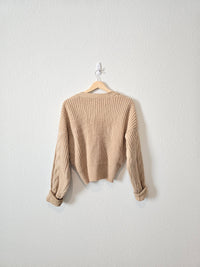 Cable Knit Button Up Sweater (S)