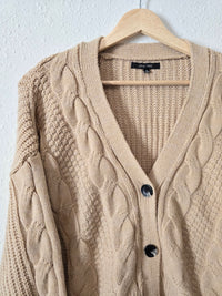 Cable Knit Button Up Sweater (S)