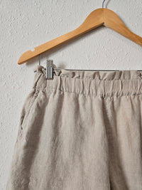 Neutral Linen Easy Shorts (S)