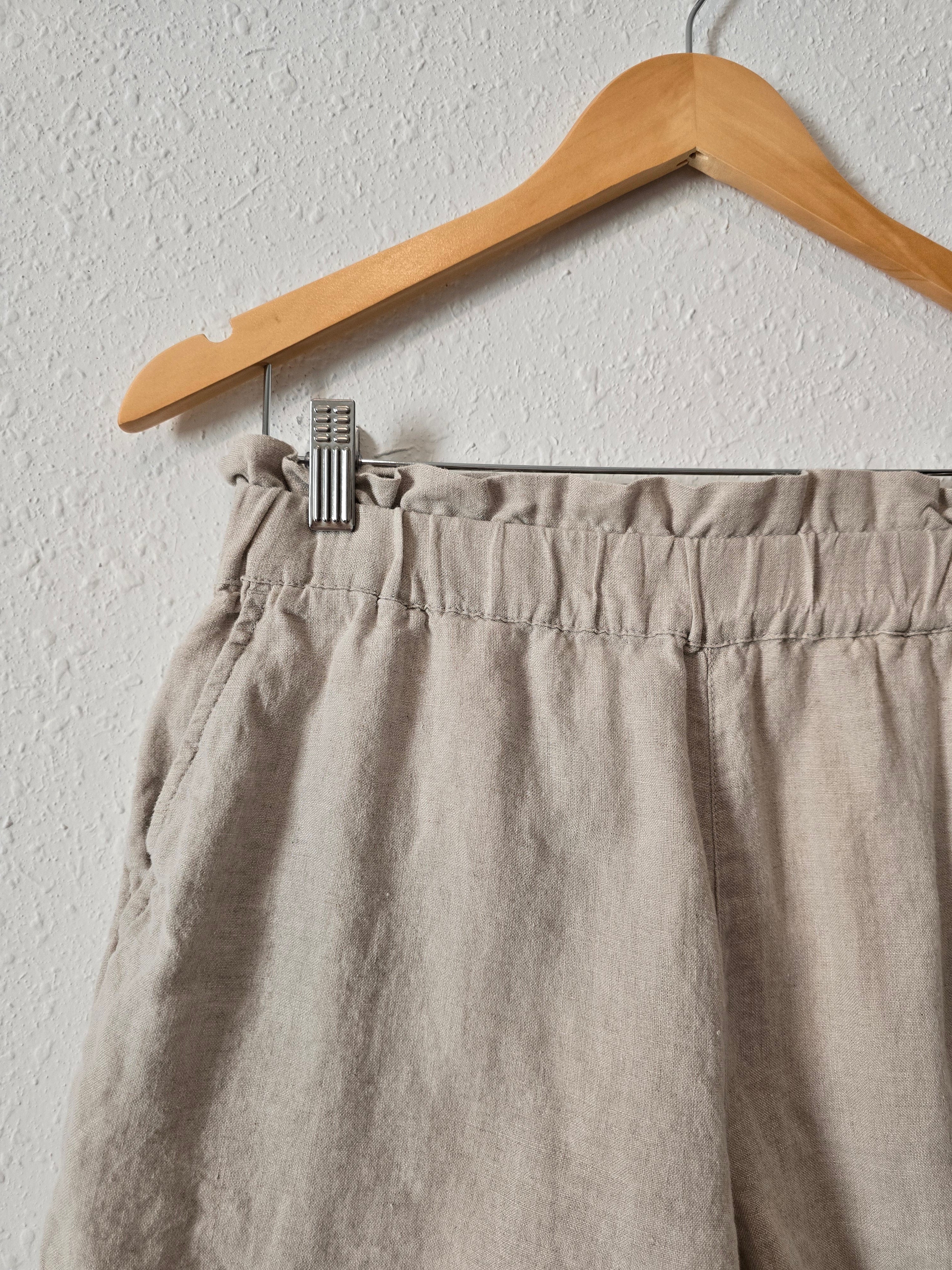 Neutral Linen Easy Shorts (S)