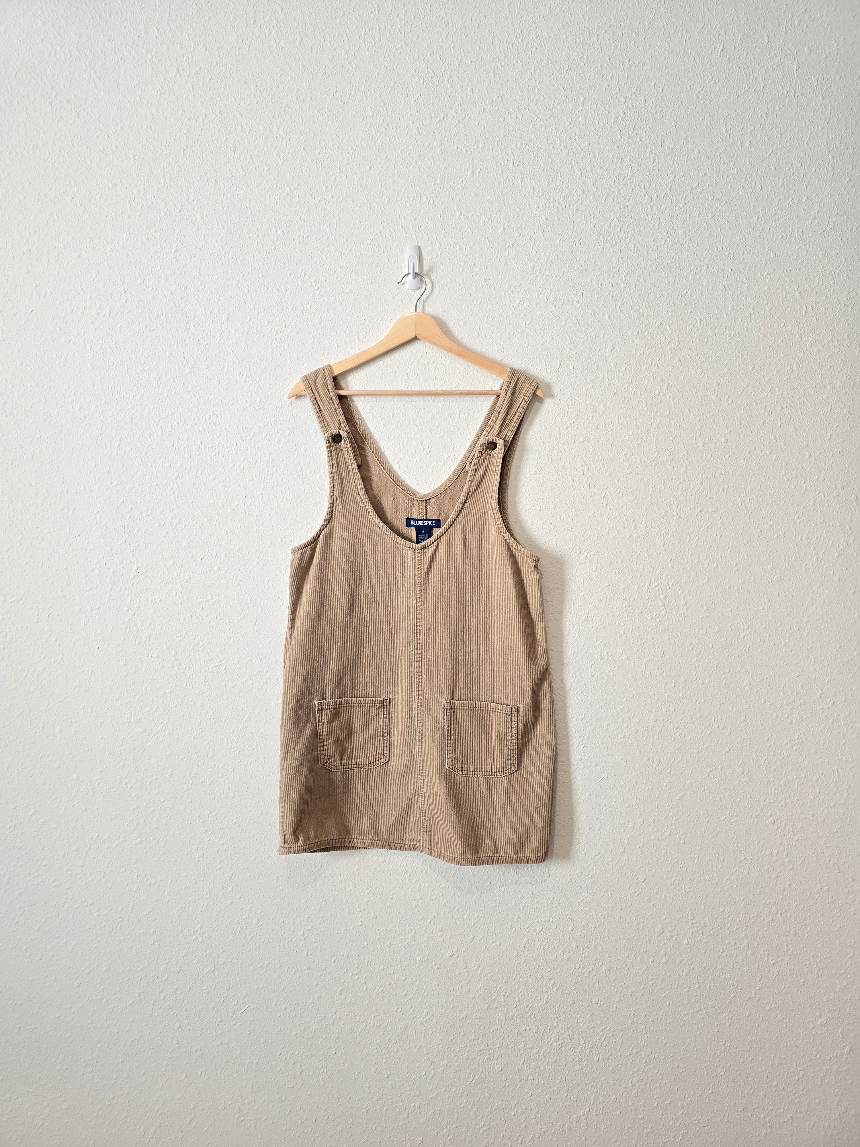 Neutral Cord Overall Dress (M)