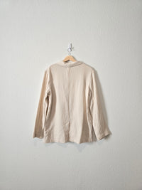 Neutral Gauze Blazer Top (M)