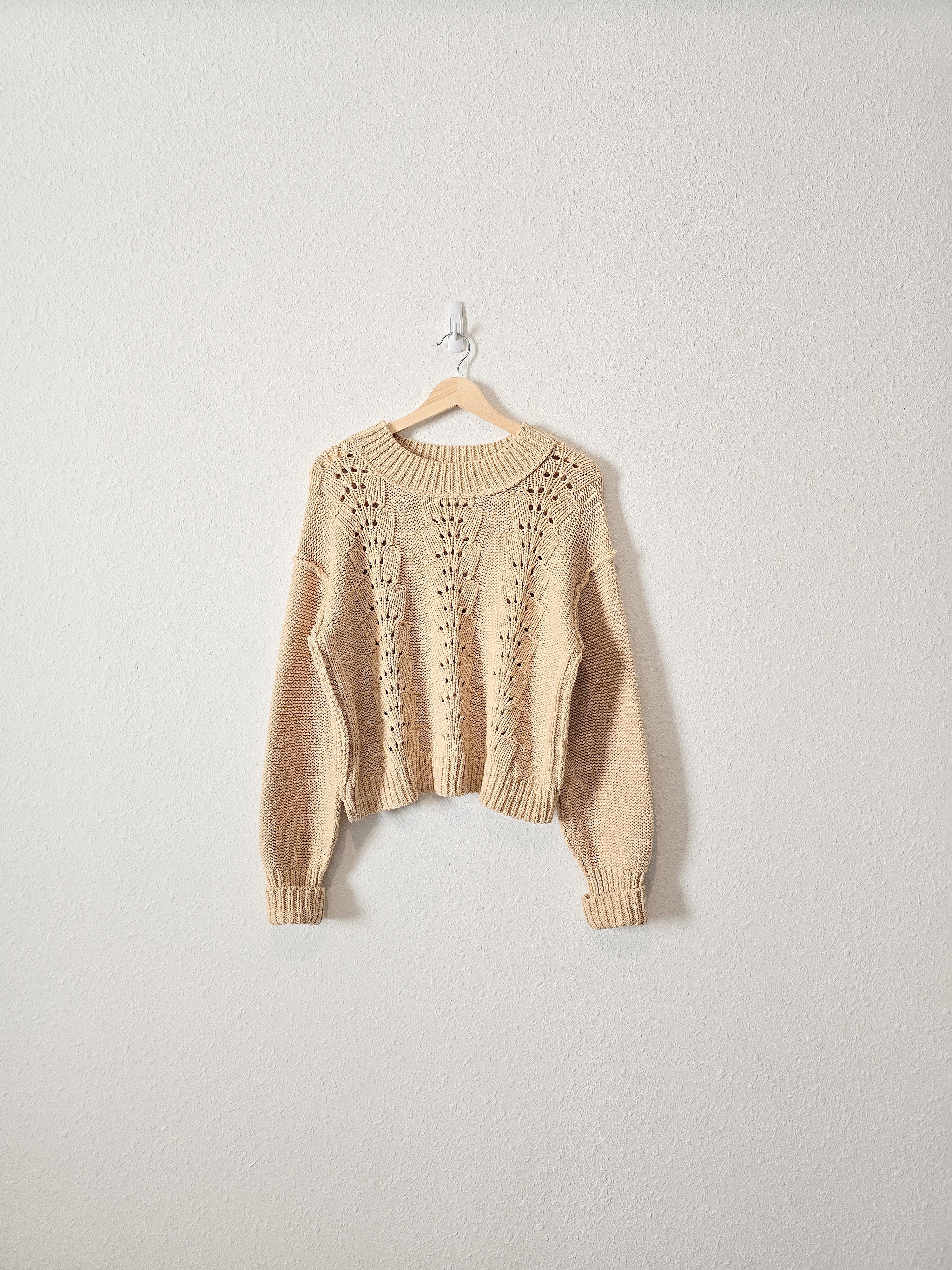 Free People Textured Knit Sweater (M)