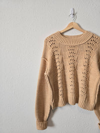 Free People Textured Knit Sweater (M)