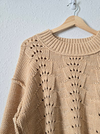 Free People Textured Knit Sweater (M)