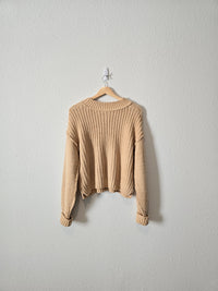 Free People Textured Knit Sweater (M)