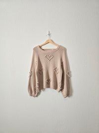 Storia Textured Heart Sweater (M)