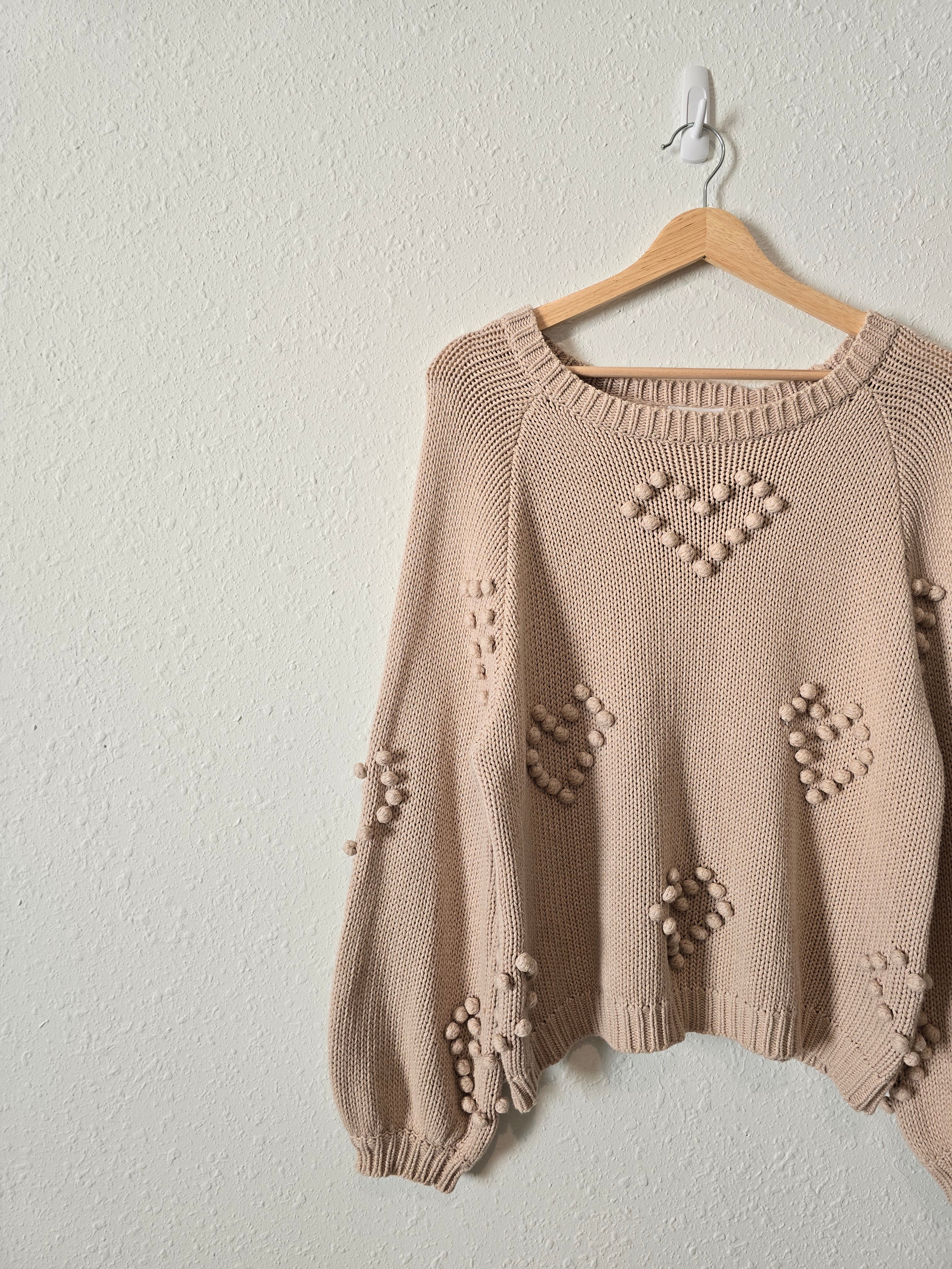 Storia Textured Heart Sweater (M)