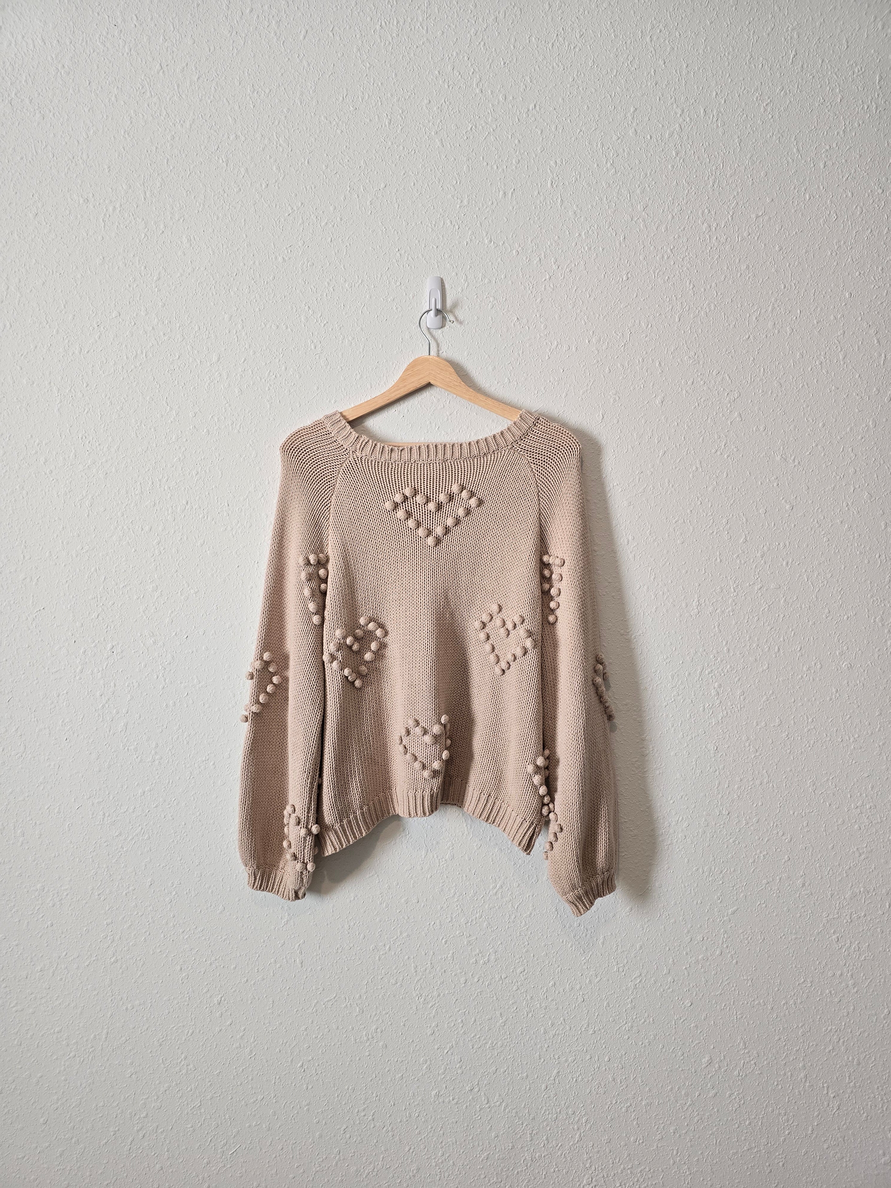 Storia Textured Heart Sweater (M)