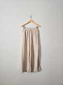 Linen Blend Wide Leg Pants (XS)