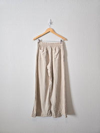 Linen Blend Wide Leg Pants (XS)