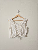Vintage Floral Crop Tank (L)