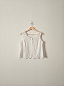 Vintage Button Up Eyelet Tank (8)