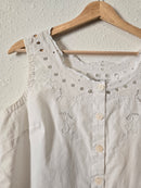 Vintage Button Up Eyelet Tank (8)