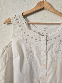 Vintage Button Up Eyelet Tank (8)