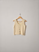 Vintage Cream Knit Tank (S)