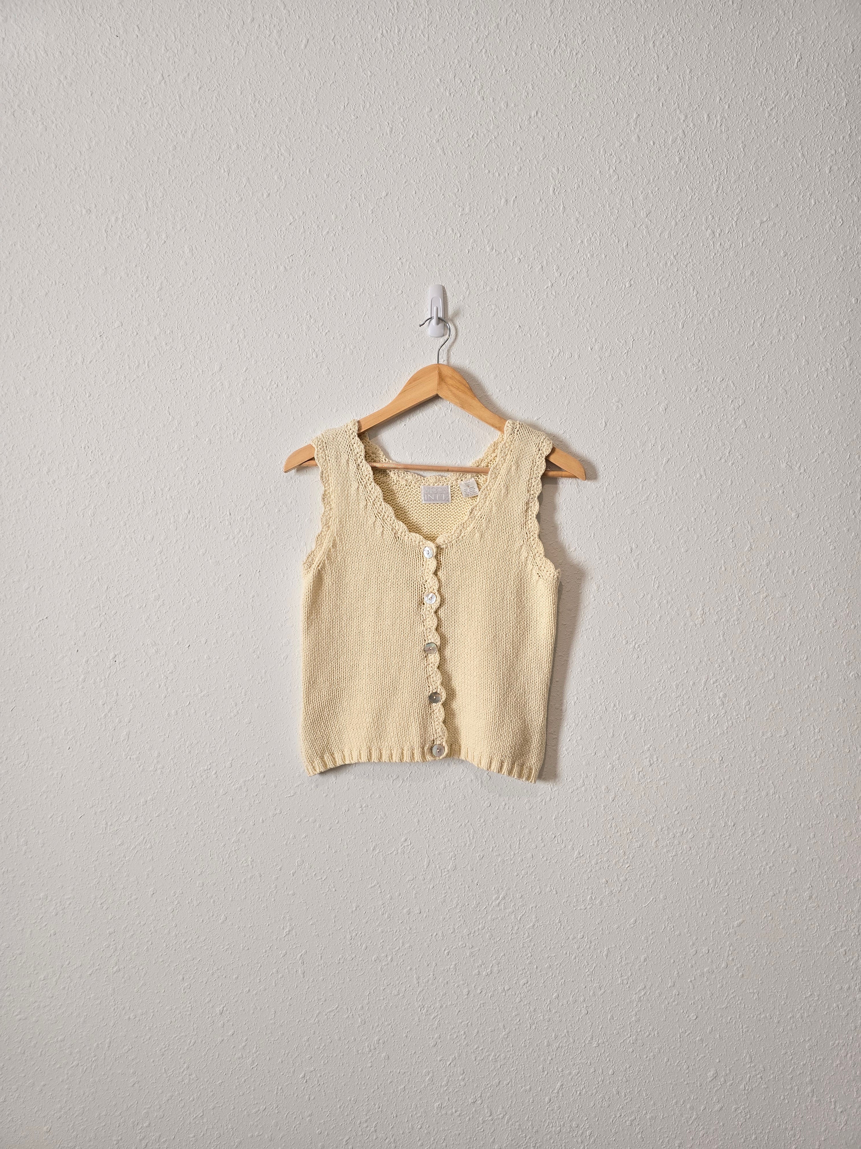 Vintage Cream Knit Tank (S)