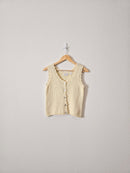 Vintage Cream Knit Tank (S)