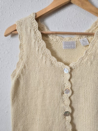 Vintage Cream Knit Tank (S)