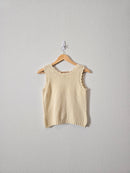 Vintage Cream Knit Tank (S)