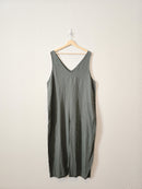 Green Linen Wide Leg Jumpsuit (XXL)