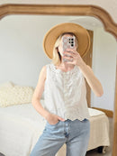 Vintage Button Up Eyelet Tank (8)