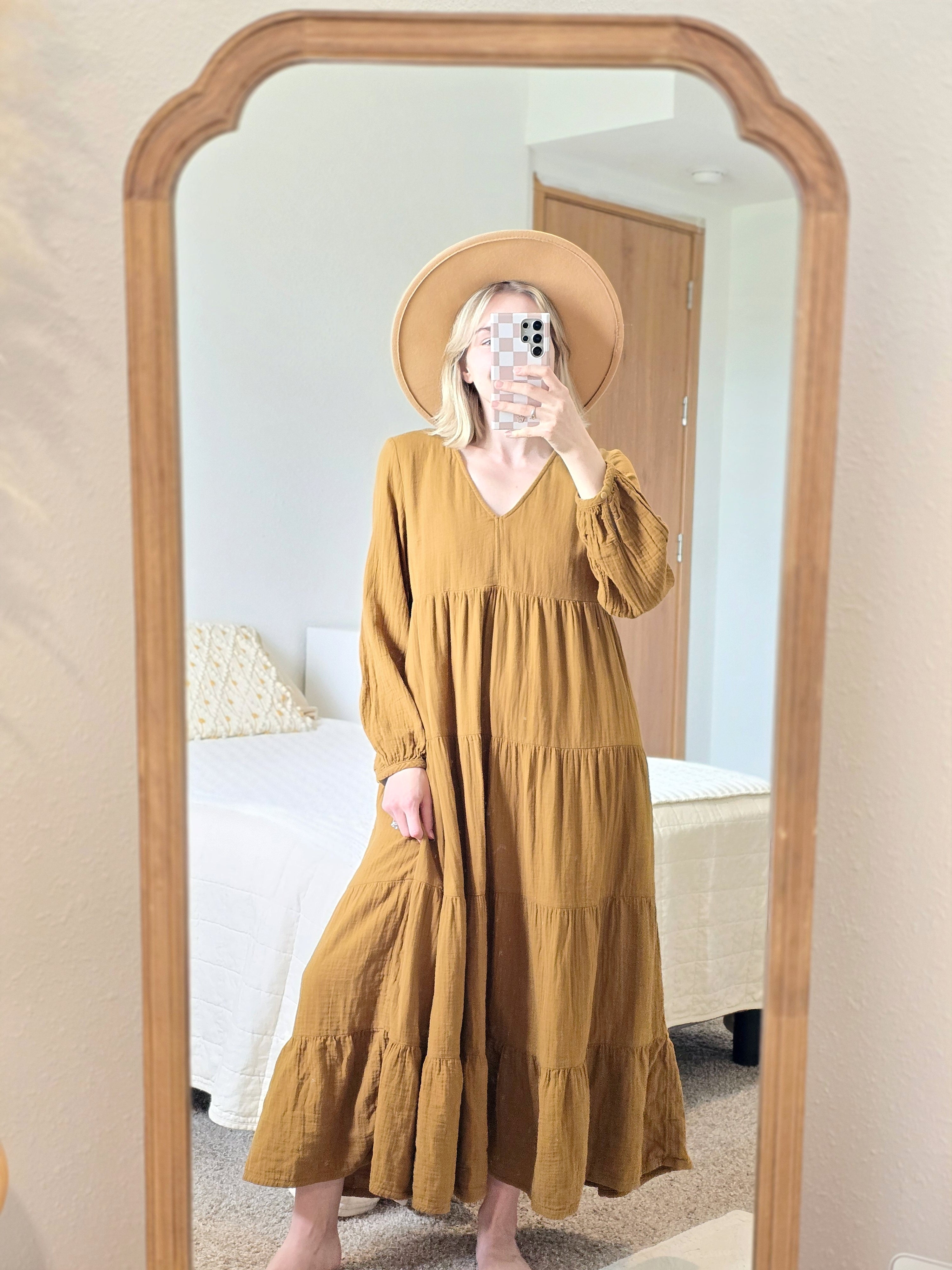 Gauze Tiered Maxi Dress (S)