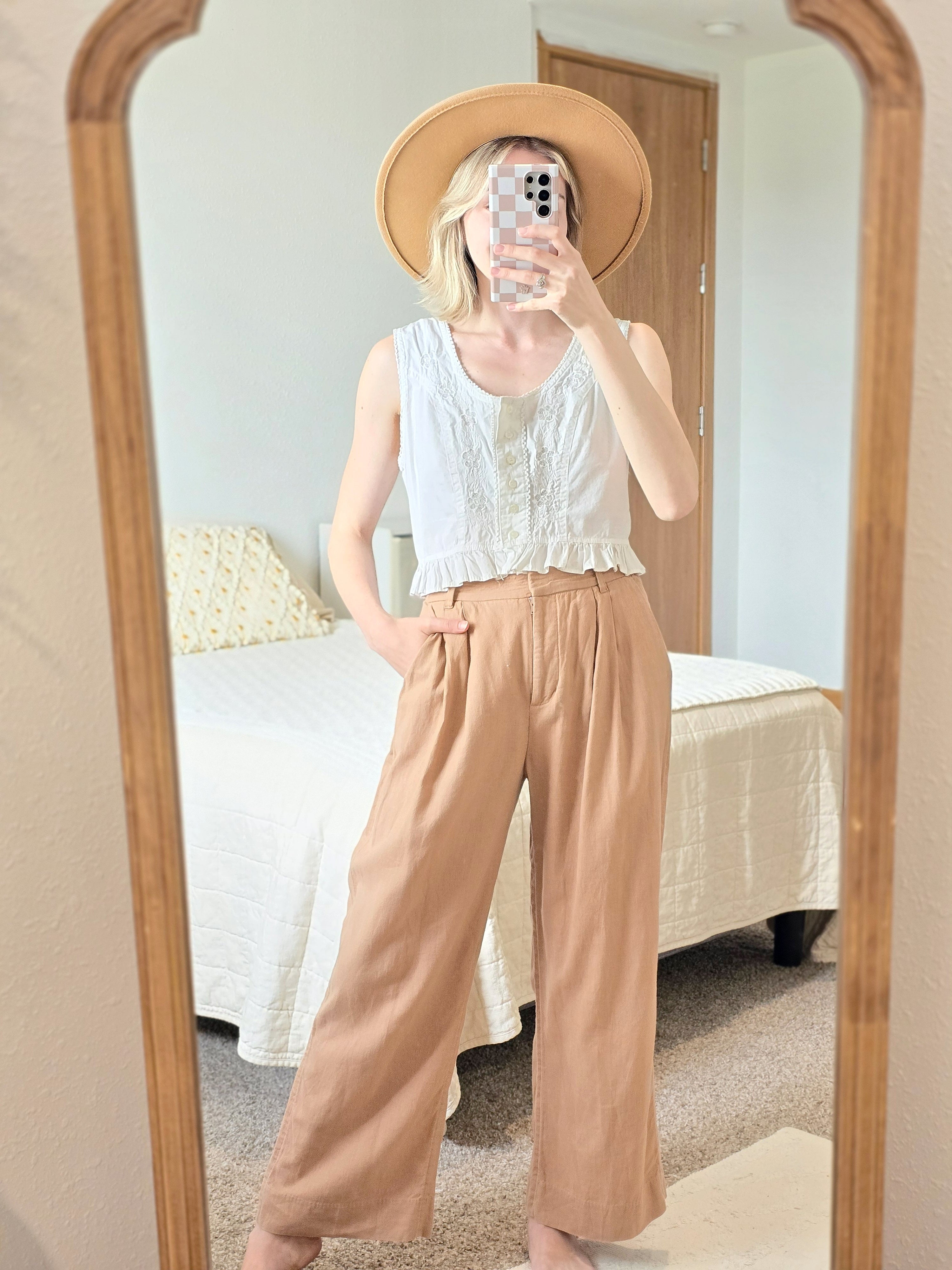 Abercrombie Wide Leg Linen Pants (S)