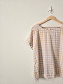 Gingham Linen Blend Top (XL)