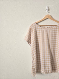 Gingham Linen Blend Top (XL)