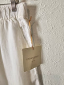 NEW White Linen Wide Leg Pants (L)