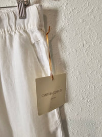 NEW White Linen Wide Leg Pants (L)