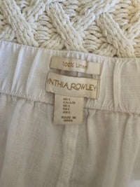 NEW White Linen Wide Leg Pants (L)