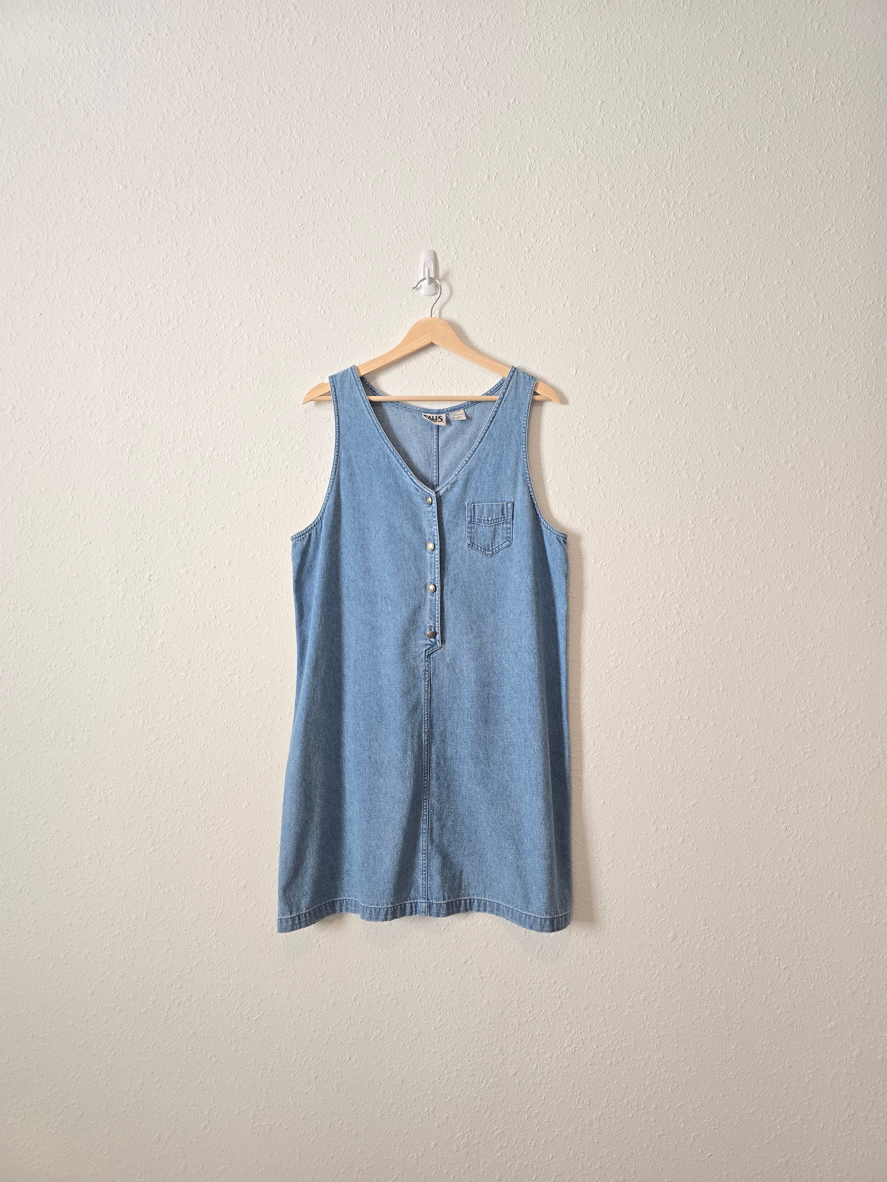 Vintage Cotton Denim Dress (L)