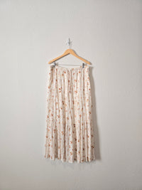 Colorful Floral Maxi Skirt (XL)