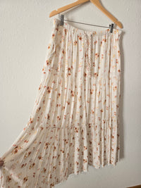 Colorful Floral Maxi Skirt (XL)