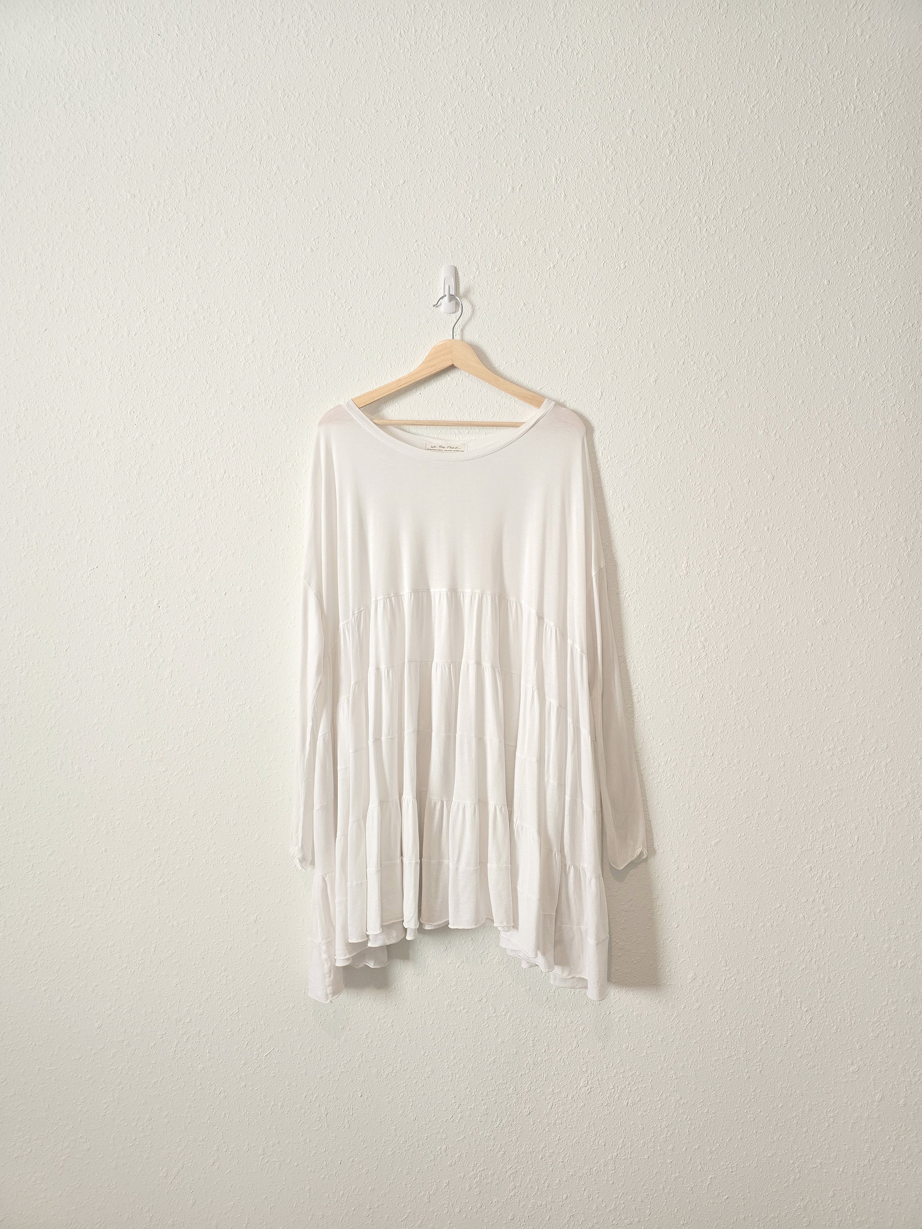 Free People White Tiered Tunic (XS/S)