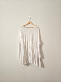 Free People White Tiered Tunic (XS/S)