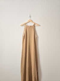 Neutral Crochet Knit Maxi Dress (M)