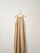 Neutral Crochet Knit Maxi Dress (M)