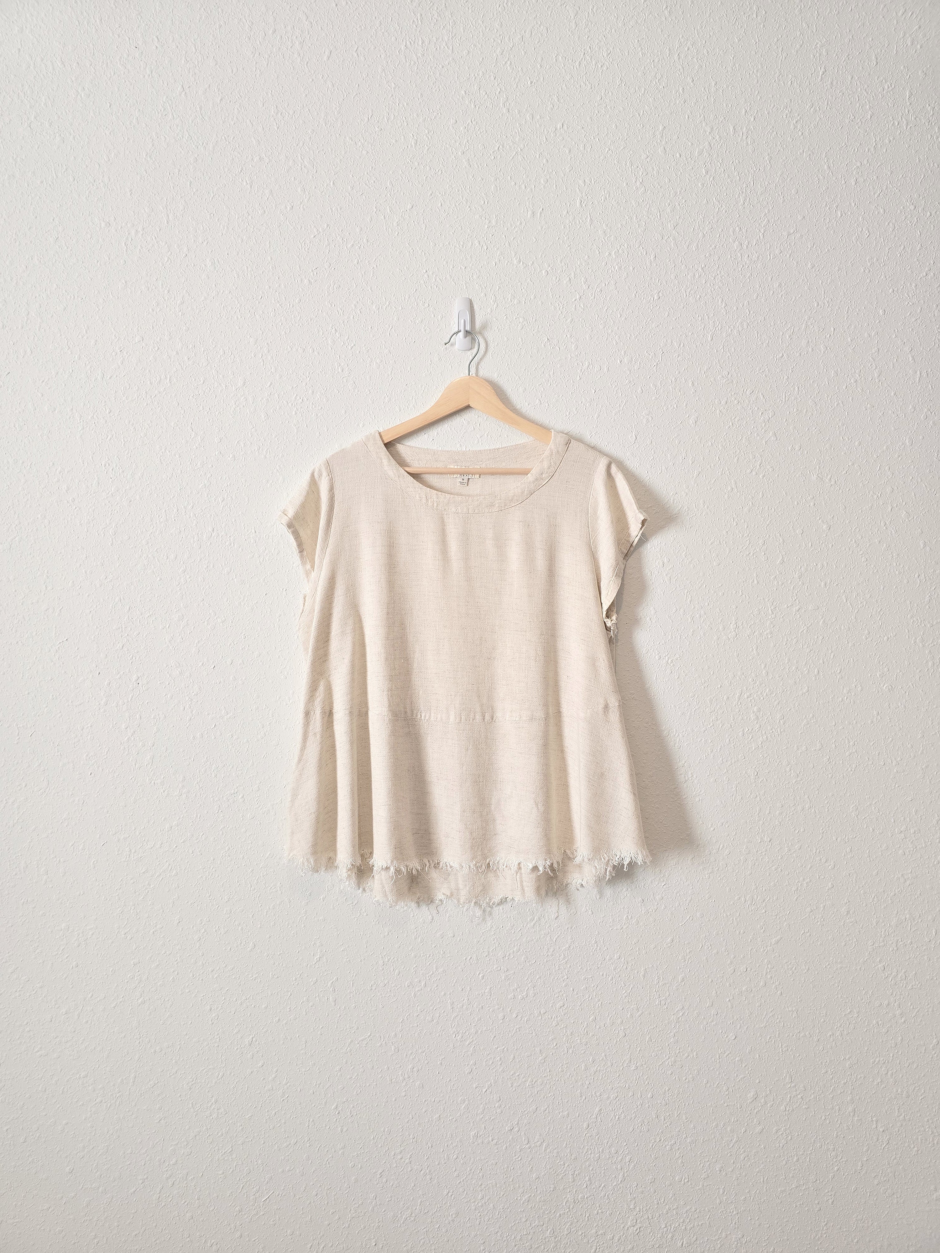 Umgee Oat Linen Blend Top (M)