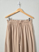 Linen Blend Wide Leg Pants (L)