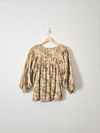 Kate Quinn Floral Bird Print Top (L)