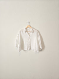 White Linen Button Up (M)