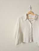 White Linen Button Up (M)