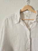 White Linen Button Up (M)