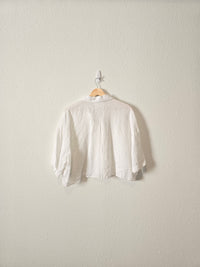 White Linen Button Up (M)