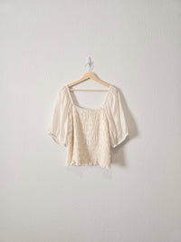 Smocked Puff Sleeve Top (XXL)