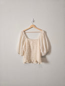 Smocked Puff Sleeve Top (XXL)