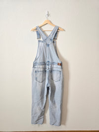 Hidden Distressed Denim Overalls (L)